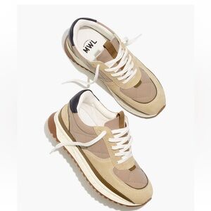 Madewell MWL Kickoff Trainers Sneakers Tan Suede Women’s 5.5